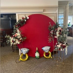 6.5’ Circle Fabric Backdrop Frame Cover